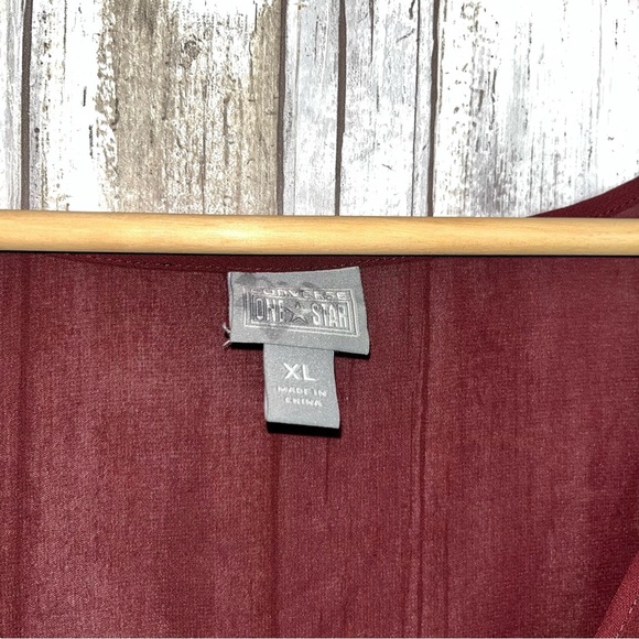 Converse Maroon Sheer V Neck Tank - Picture 5 of 6